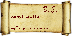 Dengel Emília névjegykártya